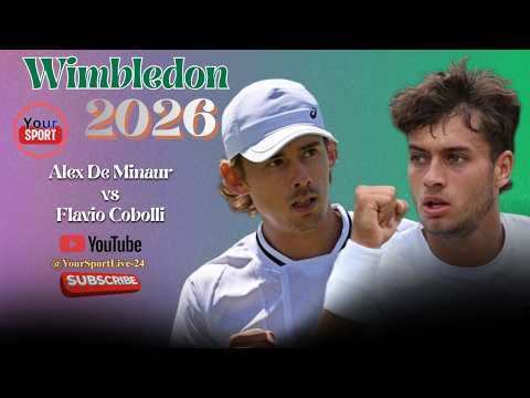 Video TENNIS LIVE: COBOLLI - DE MINAUR DIRETTA | Ottavi Wimbledon 2026 (Live Tracker & Commento)
