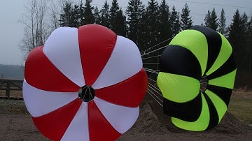 Multicopter parachute eject in slow motion