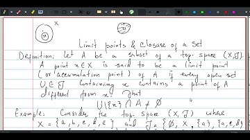 Lec 5. Limit points & closure of a set