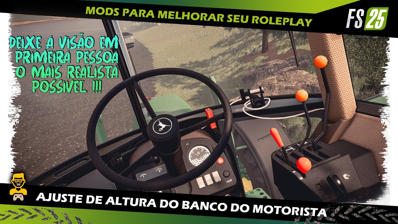 Como ajustar a Altura do Banco dos Veiculos do FS25 | Ajuste a camera interna dos veiculos do FS25