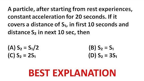 A particle, after starting from rest , experiences, constant acceleration for 20 seconds. If it cove