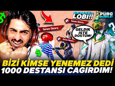 BİZİ KİMSE YENEMEZ DEDİLER!! +1000 DESTANSI ÇAĞIRDIM!! 🤣 EN PAHALI LOBİ | PUBG MOBİLE