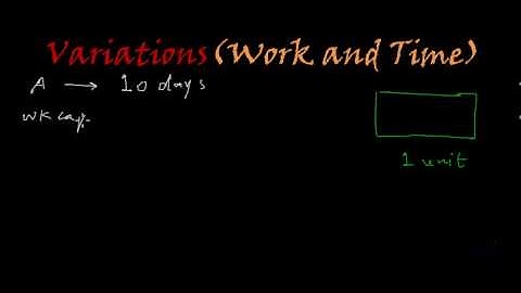 Variations - Work and Time concepts
