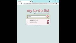 Projeto #1 [Front-end] - TO DO List