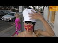 Bai Ling stops Beverly Hills traffic with fancy Chef hat.