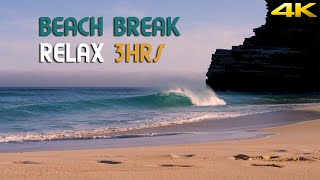 Soothing ocean waves for deep sleep / relaxation / study | Ocean waves crashing on a beach  4K UHD