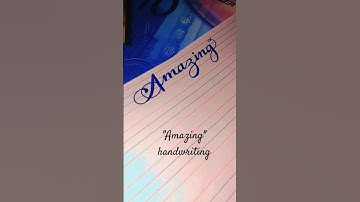 how to write "Amazing" in cursive writing🤔✒️#shorts#shortsfeed#handwriting#calligraphy#lettering#art