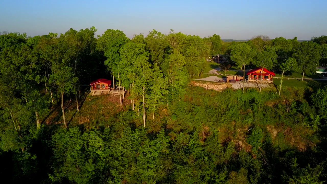 Hawk's Nest (left) of Big Timber River Cabins on Ohio River bluff YouTube