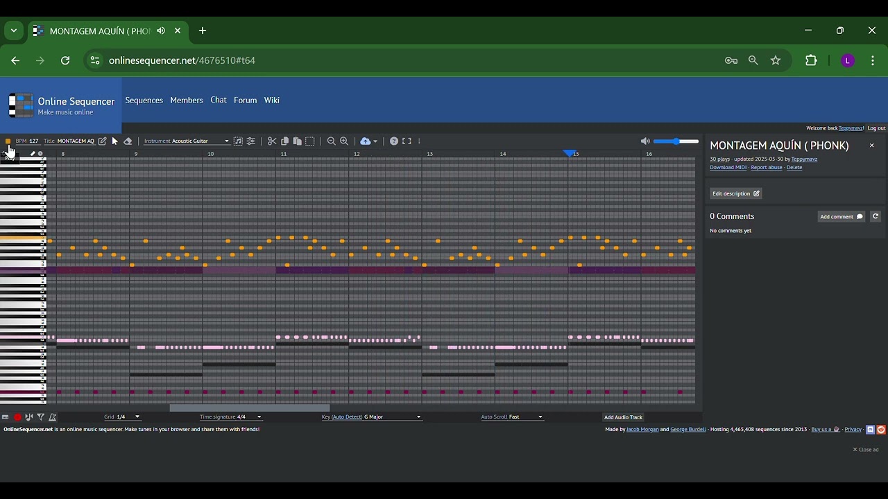 MONTAGEM AQUÍN  (PHONK) - Online Sequencer