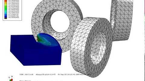 Abaqus CAE explicit shell end milling of 20NiCrMo5 PEEQ 1 example 2