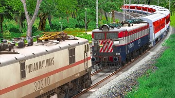 WAP7 RESCUE WAG7 LHB EXPRESS TRAIN | BUMPY RAILROAD | Train Simulator | Railworks 3 | NTG GAMING