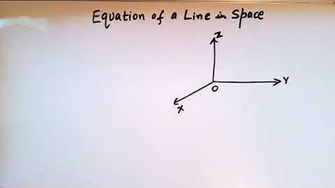 Equation of  Line in Space- Passing through a given point and parallel to a given vector