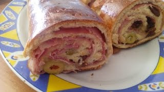 Pan relleno - Receta Navideña - Pan de jamón