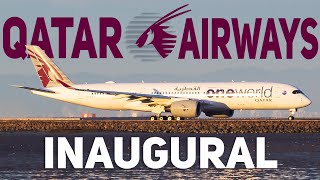 [4K] INAUGURAL Qatar Airways Flight to San Francisco Airport | Airbus A350-900 A7-ALZ One World