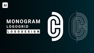 How to Design a Monogram Logo with Grid | Adobe Illustrator Tutorial