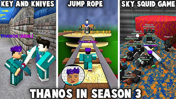 Squid Game but with NPCs -  (THANOS PLAYING SEASON 3 GAMES) - Roblox