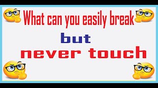 What can you easily break but never touch ? Gk Questions | Quiz | Trivia | Riddles With Answer screenshot 5