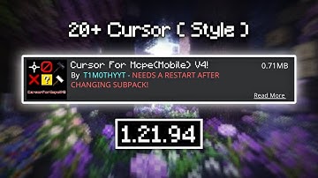 Cursor Mod For MCPE 1.21+ | Custom Cursors Without Mouse !