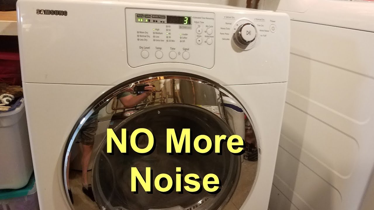 Samsung Dryer Repair - Eliminating the Noise When Running - YouTube