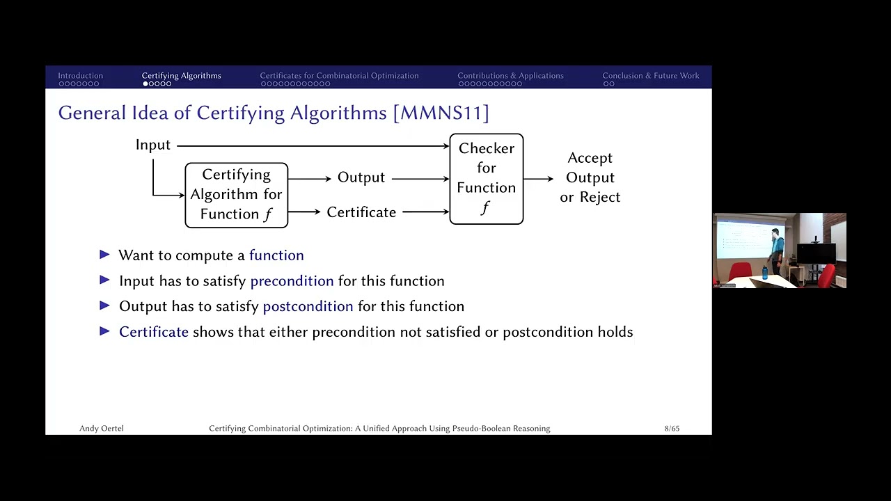 Andy Oertel: Certifying combinatorial optimization: A unified approach with pseudo-Boolean reasoning