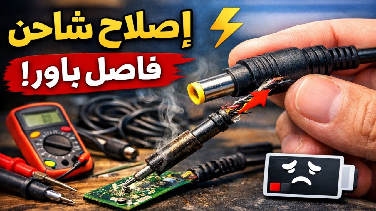 إصلاح شاحن فاصل باور ومتفحم.