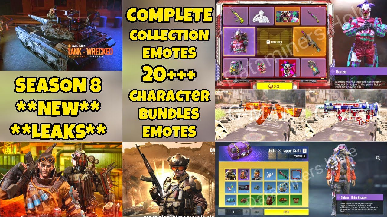 SEASON 8 New Emotes & Bundles Leak Call of Duty Mobile | SEASON 8 CODM ...