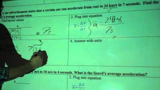 Calculating Average Acceleration #1