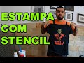 Faça estampas de camisas com stencil