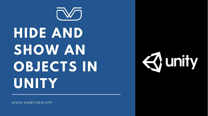 How to hide and show an object in unity