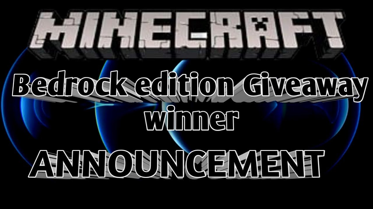 Minecraft giveaway winner announcement / 
