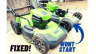 How To Fix A Greenworks Pro 60V Lawn Mower That Won't Start