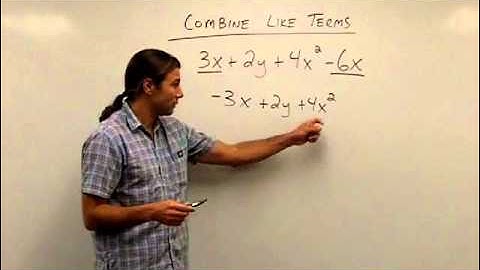 Simplifying Algebraic Expressions Part 1