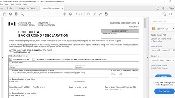 How to fill Schedule A Background Declaration Form IMM 5669E
