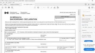 How to fill Schedule A Background Declaration Form IMM 5669E