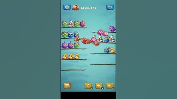 🏅BIRD SORT PUZZLE 🐦 LVL 174 🦉Gameplay Walkthrough🎮 #shorts #birdsort #birdsortpuzzle #walkthrough