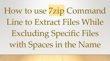 How to use 7zip Command Line to Extract Files While Excluding Specific Files with Spaces in the Name