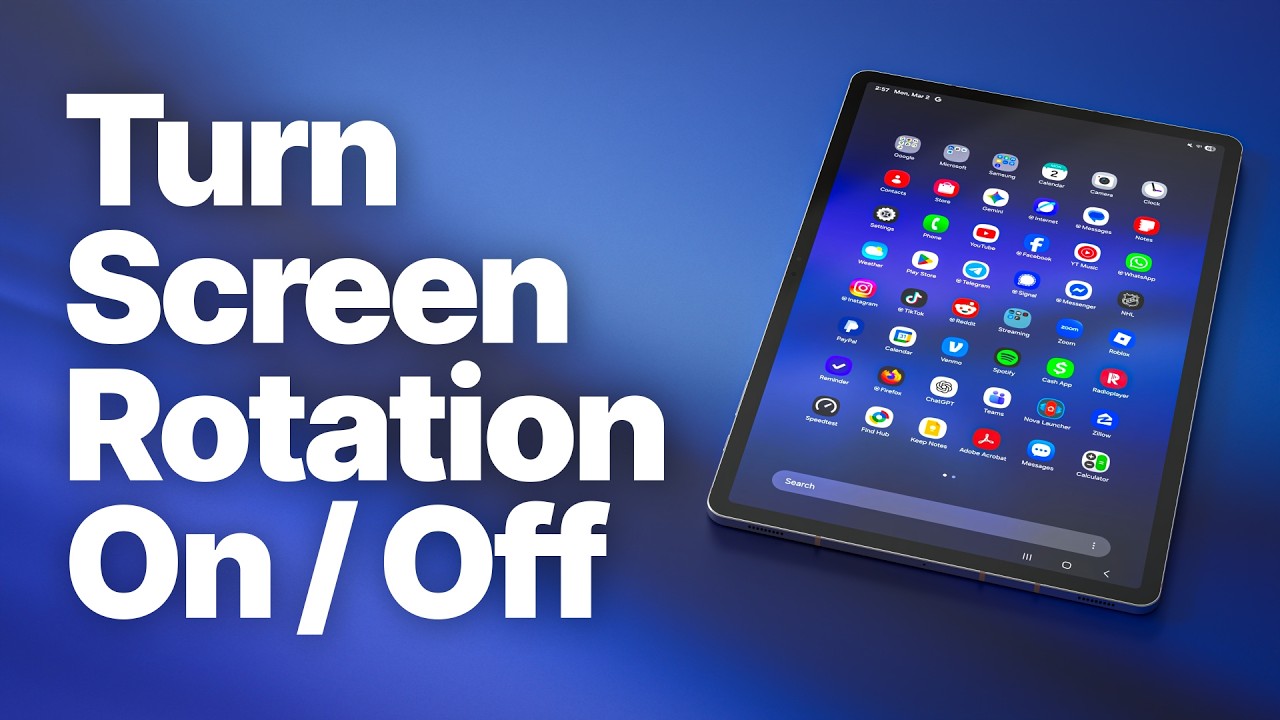 Screen Rotation Turn Off How to Turn Display Rotation On / Off on Android Tablets (Stop Screen ...