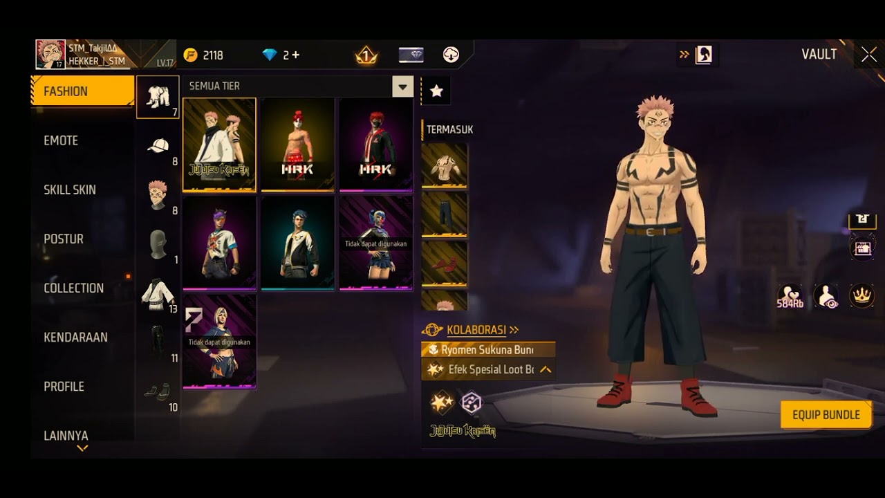 Rifiu akun sultan Polosan Tapi ada skin Sukuna terbaru 