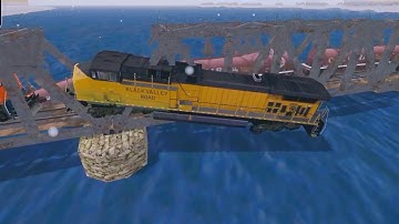 ALL BRIDGE CRASH COMPILATION IN TRAIN AND RAIL YARD SIMULATOR | PART-1 | Accidente cu trenuri