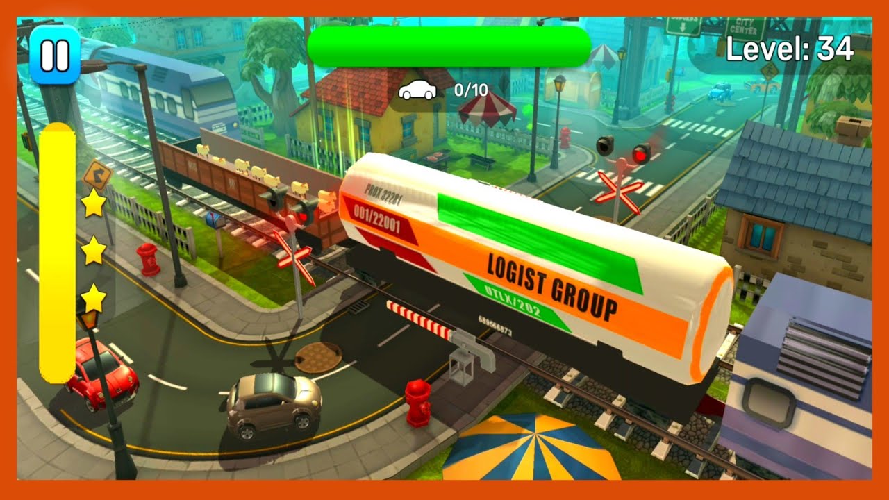 RAILROAD cROSSING 2LEVEL 34NEW UPDATE nEW TRAIN & NEW CROSSING