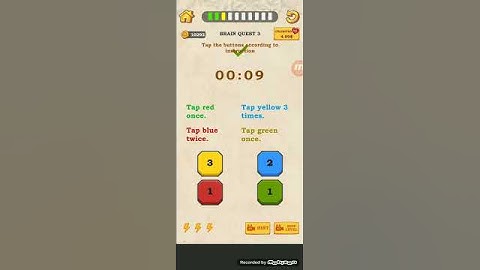 Brain Quest 3 tao rhe button according to instrution Walkthrough solution