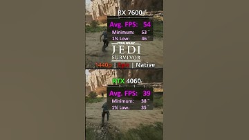 AMD Radeon RX 7600 vs NVIDIA GeForce RTX 4060 1440p Native #rtx4060 #rx7600 #shorts