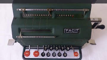 Facit TK Mechanical Calculator Demo (1936)