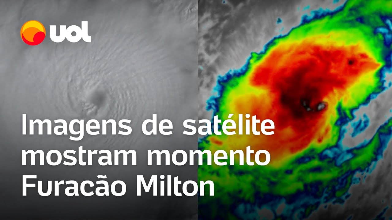 Furacão Milton: Imagens satélites mostram tempestade no nível 5 a ...