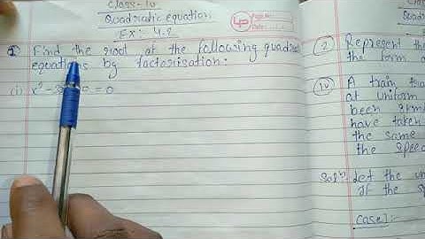 Find the root of the following quadratic equations by factorization. (i) x²-3x-10=0