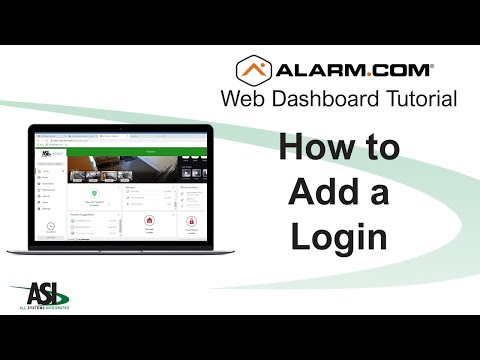 Alarm.com Tutorial - How to Add a Login