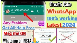 How ro create fake whatsapp account 2024_fake whatsapp kaise banaye..
