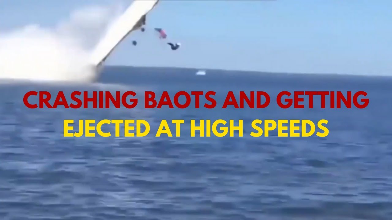 Getting ejected at high speeds, Crazy Boat crash compilation 1, 649