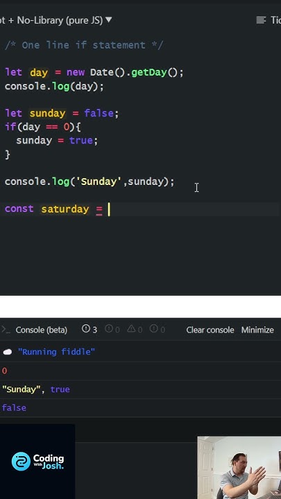 One Line If Statement In JavaScript - YouTube