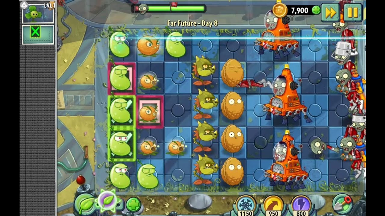 Plants vs. Zombies 2 : Far Future - Gameplay Walkthrough Part 3 - YouTube